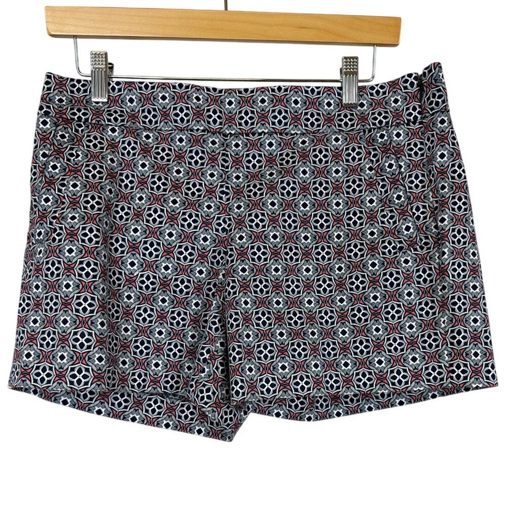 J. Crew Multicolored Pattern Side Zip Chino Shorts 6